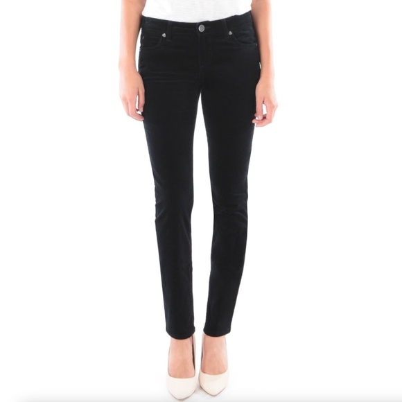 KUT FROM THE KLOTH Diana Stretch Corduroy Skinny Pants In Black Jm Size 2 - Picture 1 of 10